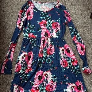 Floral Long Sleeve Dress